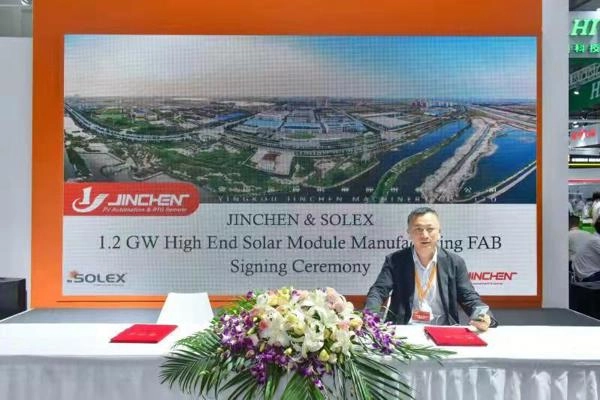 SOLEX ENERGY LIMITED & JINCHEN Machinery Signs an MOU for 1.2 GW PV High-End Module Production Line